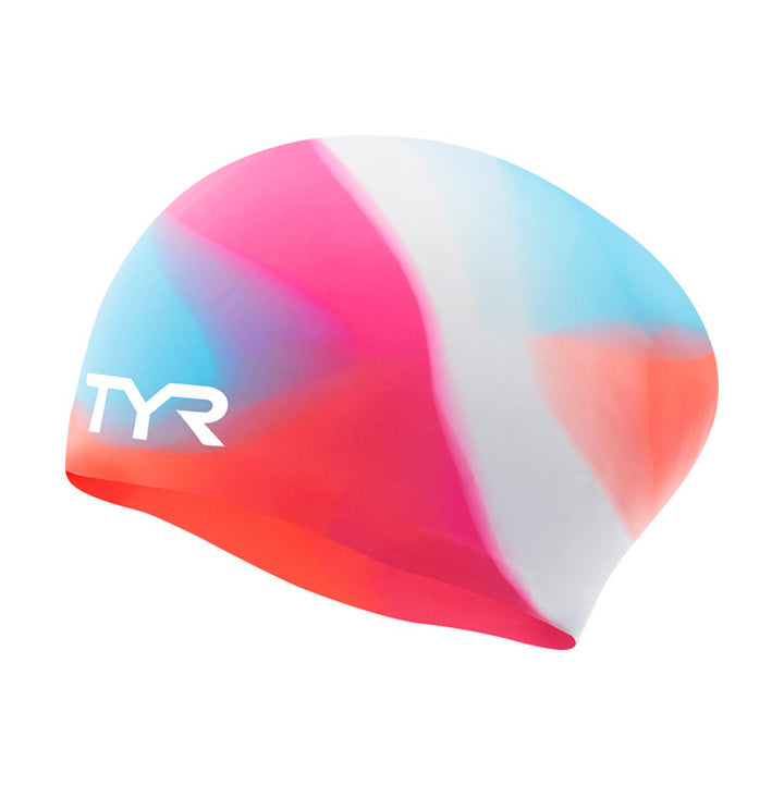 Tyr Tie Dye Long Hair Youth Silicone Swim Cap