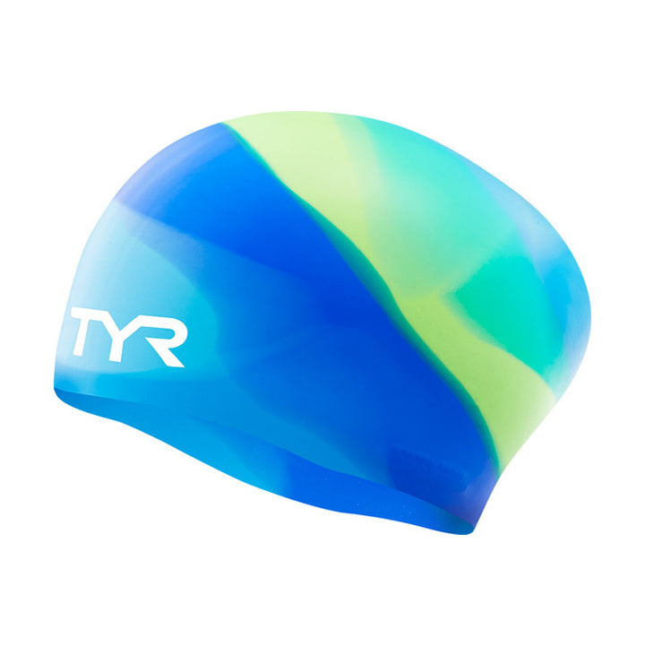 Tyr Tie Dye Long Hair Youth Silicone Swim Cap