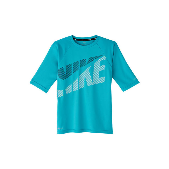 Nike Men's Dri-FIT UPF 40+ Hydroguard Swim Tee (Small, Grey Heather)