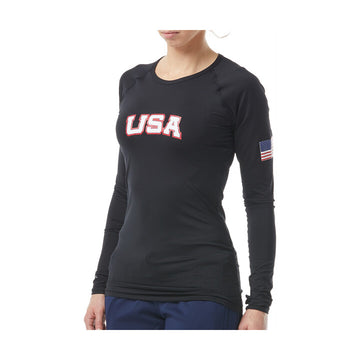 TYR Women's USA Belize Long Sleeve Rashguard