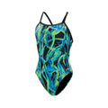 Dolfin XtraSleek Women's Supernova Green V-2 Back One Piece Swimsuit