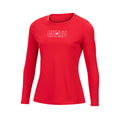 Dolfin Womens Solid Crew Neck Long Sleeve Rash Guard