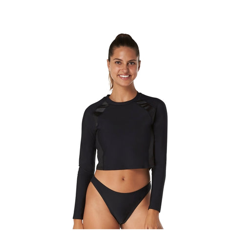 Speedo Women's Standard Uv Swim Shirt Long Sleeve Rashguard, Crop Shee