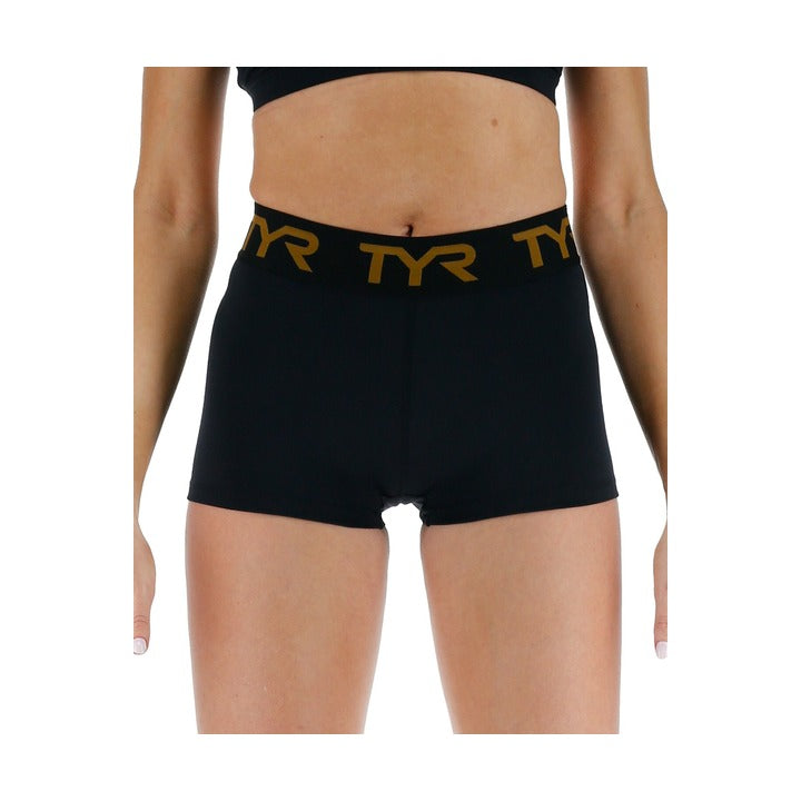 Tyr Solid Women Base Kinetic Mid-Rise Logo Short 2