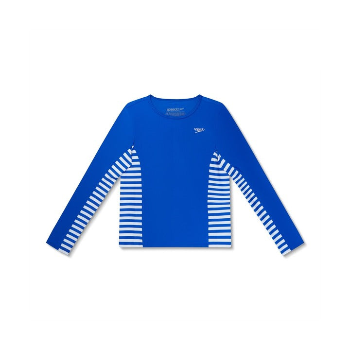 Speedo Long Sleeve Printed Splice Rashguard