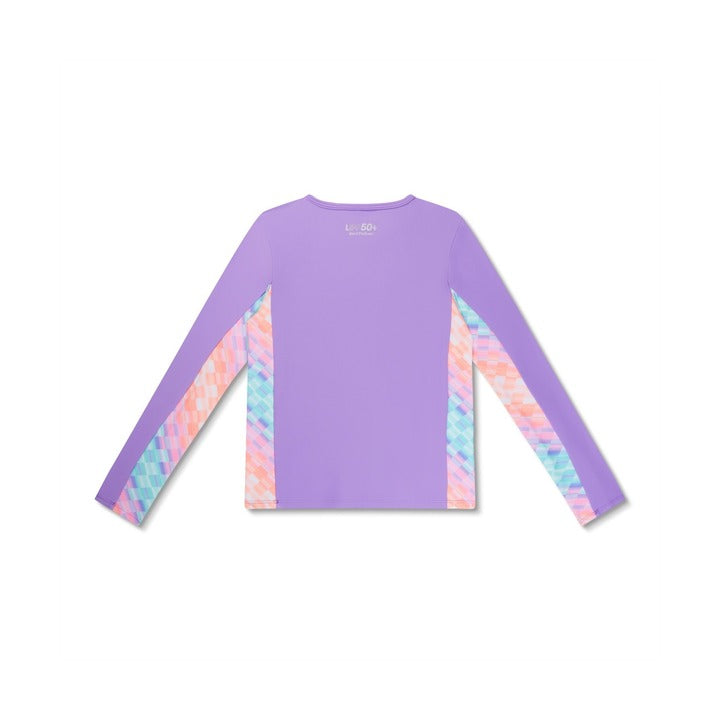 Speedo Long Sleeve Printed Splice Rashguard