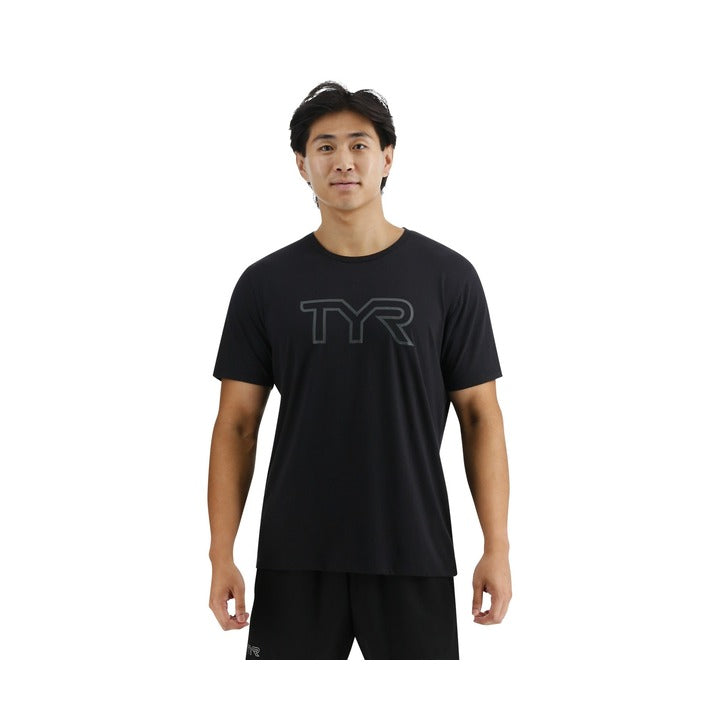 Tyr UltraSoft Men's Big Logo Tri-Blend Tech Tee