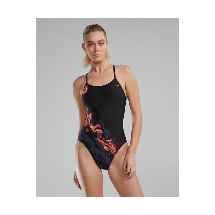 Tyr Durafast Elite Women's Crosscut Tieback Swimsuit - Torch