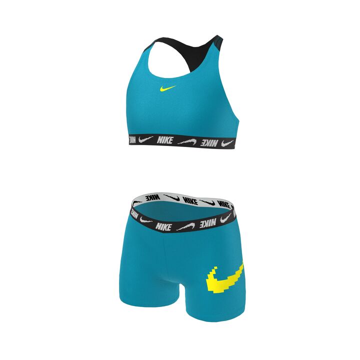 Nike Girls Logo Tape Racerback Bikini & Short Set