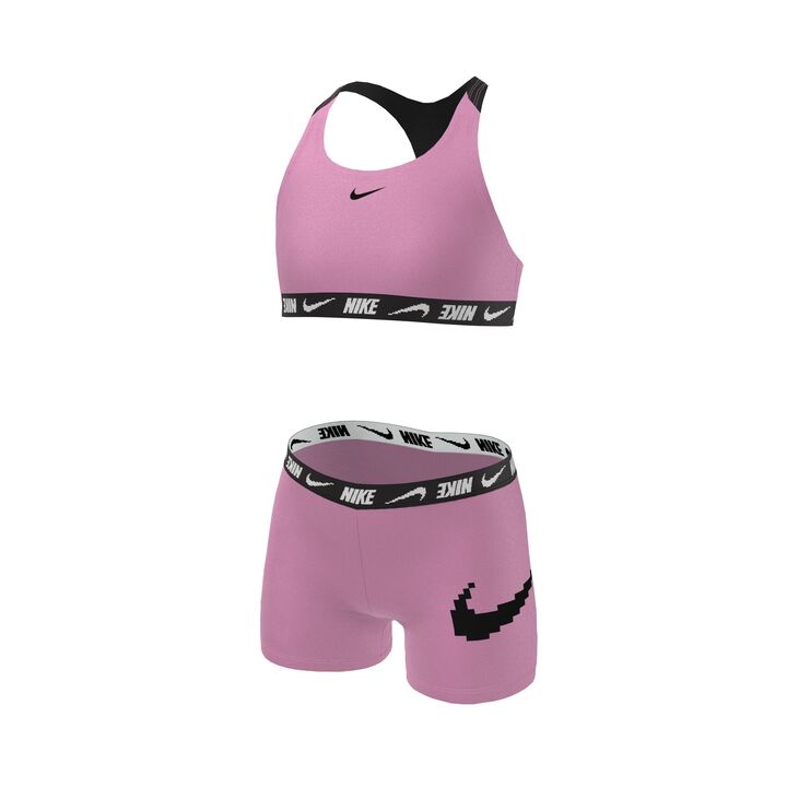 Nike Girls Logo Tape Racerback Bikini & Short Set