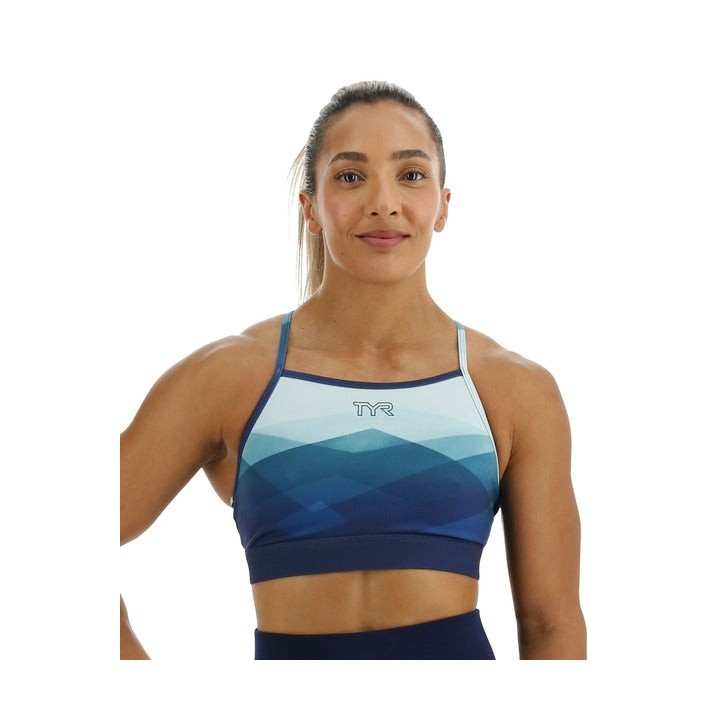 Tyr Base Kinetic Women's High Neck Sports Bra - Forge