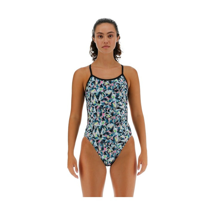 TYR Women's Standard Crosscutfit Tieback PRSMBRK One Piece Swimsuit