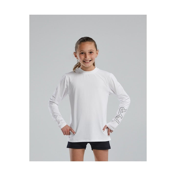 Tyr SunDefense Kids' Long Sleeve Crew - Solid